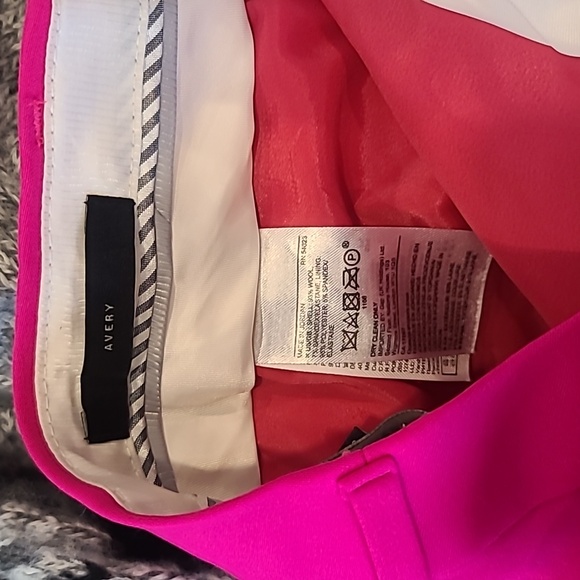 Wool! Hot Pink. Crop Avery Lined Pants. Banana Republic Sz 2 Excellent Condition - Picture 11 of 12